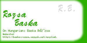 rozsa baska business card